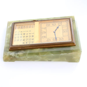 Unique Cartier Brass Mounted Calendar Desk Clock