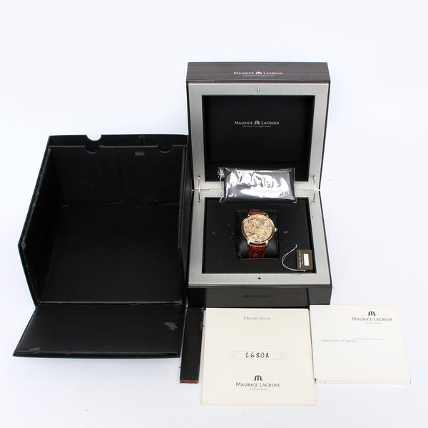 Maurice Lacroix Masterpiece Squelette 18K Yellow Gold Mens Watch