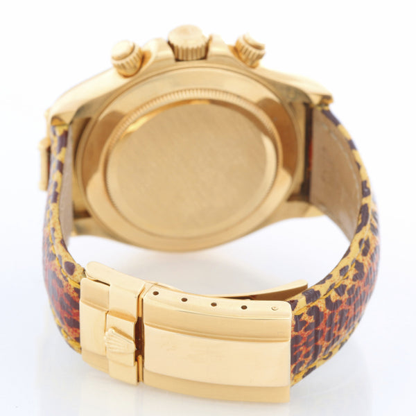 Men's Or Ladies Rolex Leopard Daytona Cosmograph Watch 116598 Saco