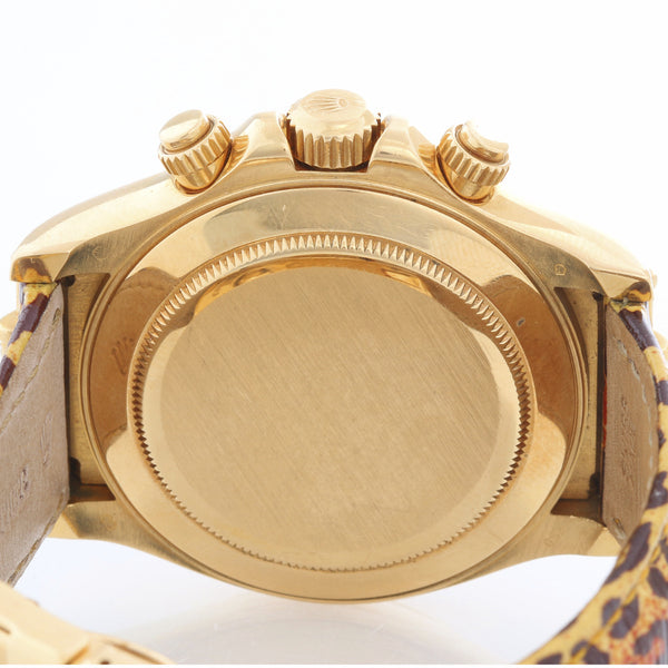 Men's Or Ladies Rolex Leopard Daytona Cosmograph Watch 116598 Saco