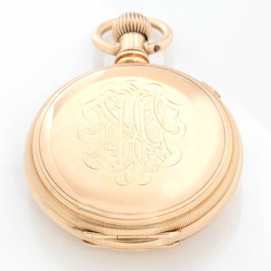 American Watch Co. Waltham 18K Yellow Gold Pocket Watch M1874