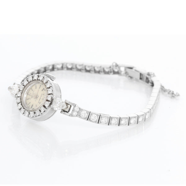 Vintage Patek Philippe 3267/1 Platinum & Diamond Ladies Cocktail Watch