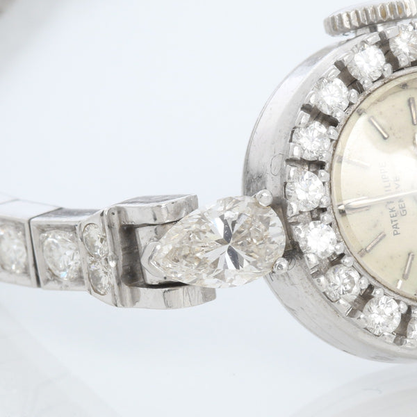 Vintage Patek Philippe 3267/1 Platinum & Diamond Ladies Cocktail Watch