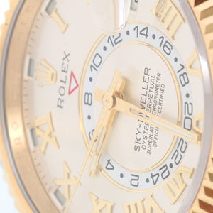 Rolex Sky-Dweller Men's 18k Yellow Gold Annual Calendar GMT Watch 326138
