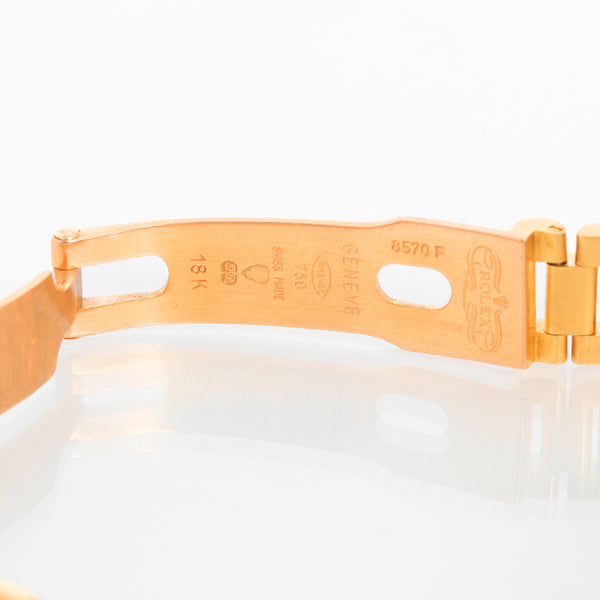 Ladies Rolex President 18k Gold & Diamond Tahitian Mother of Pearl Watch 69158