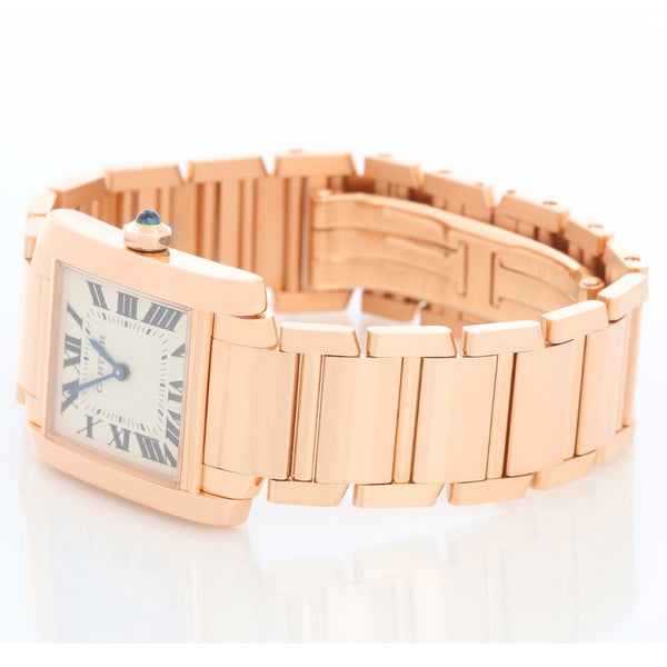 Cartier Tank Francaise Midsize 18k Rose Gold Watch WGTA0030
