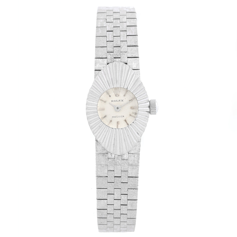 Vintage Rolex Orchid Chameleon 14K White Gold Ladies