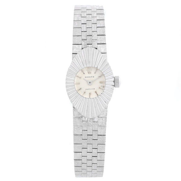 Vintage Rolex Orchid Chameleon 14K White Gold Ladies