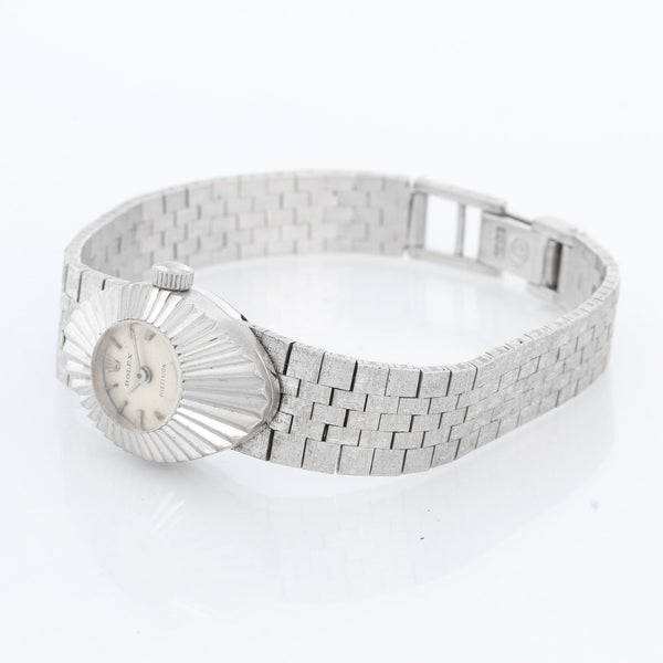 Vintage Rolex Orchid Chameleon 14K White Gold Ladies