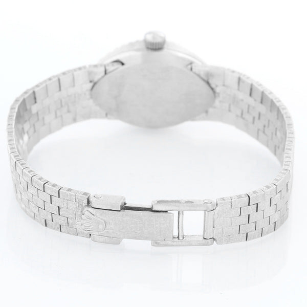 Vintage Rolex Orchid Chameleon 14K White Gold Ladies