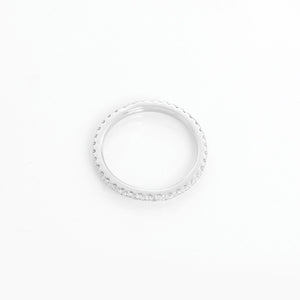 18K White Gold Pave Diamond Band Approx 1 ct Size 6.5