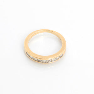 Nine Diamonds 14K Yellow Gold Ring Size 6