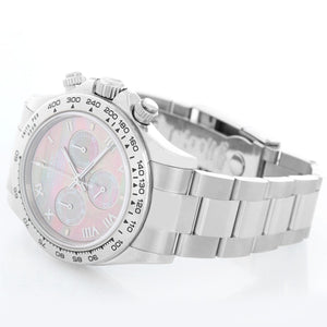 White Gold Rolex Daytona Men's Sport Watch with Tahitian Mother of Pearl Dial 116509