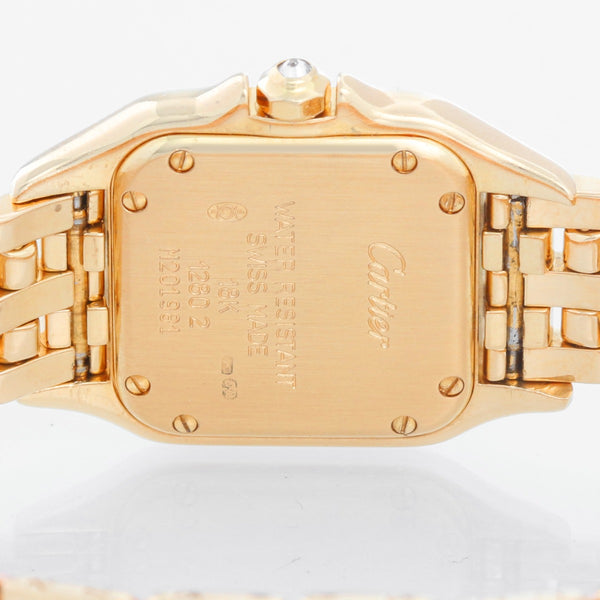 Cartier Panther Ladies 18k Yellow Gold Diamond Art Deco Watch 1280