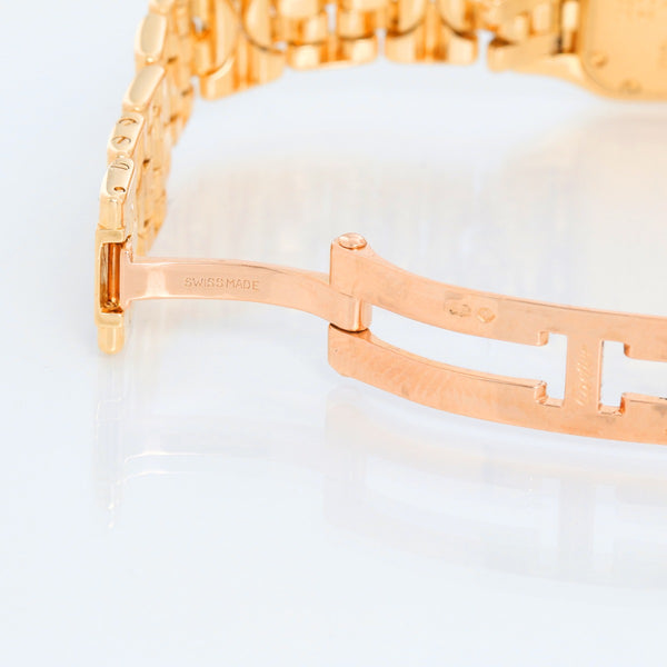 Cartier Panther Ladies 18k Yellow Gold Diamond Art Deco Watch 1280