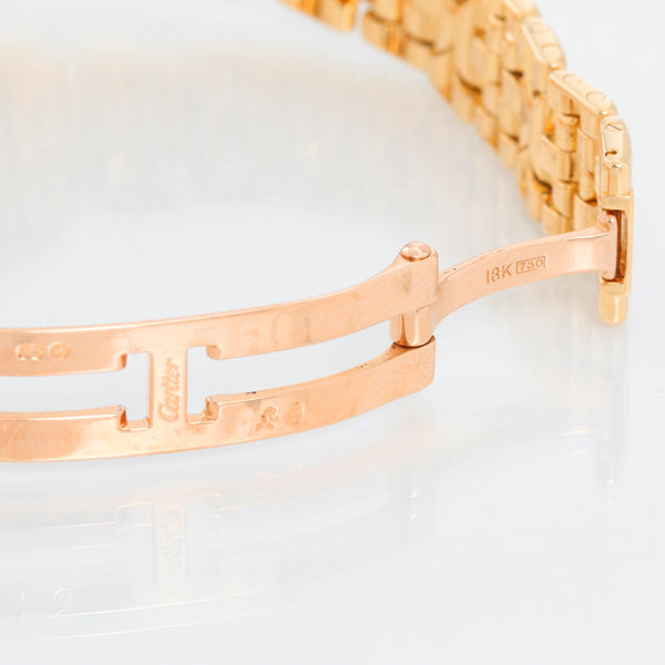 Cartier Panther Ladies 18k Yellow Gold Diamond Art Deco Watch 1280