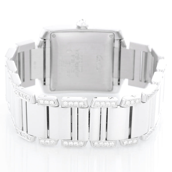 Cartier Tank Francaise 18k White Gold Mens Watch WE1003SF