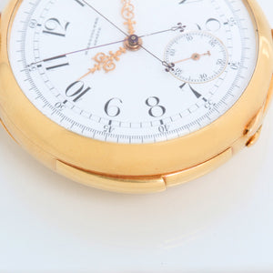 Marius Lecoultre Very Fine Gold Minute Repeater With Split Second Chronograph