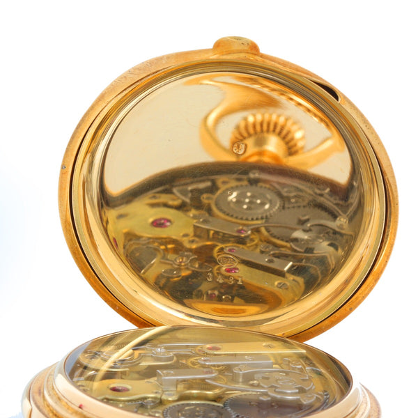 Marius Lecoultre Very Fine Gold Minute Repeater With Split Second Chronograph