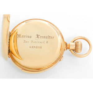 Marius Lecoultre Very Fine Gold Minute Repeater With Split Second Chronograph