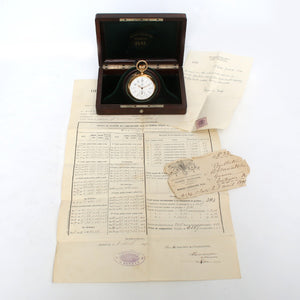 Marius Lecoultre Very Fine Gold Minute Repeater With Split Second Chronograph