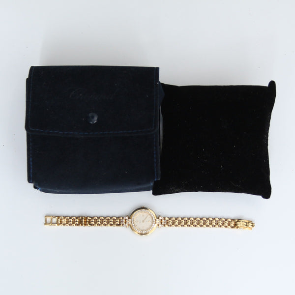 Chopard 18k Yellow Gold Diamond Ladies Watch 887/1