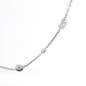 14K White Gold Diamond by the Yard Necklace