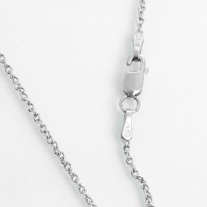 18K White Gold Pave Diamond Heart Necklace