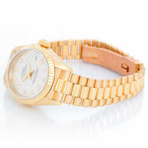 Rolex President Gold Ladies Diamond Watch 79178