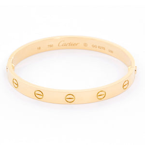 Cartier Love Bracelet 18k Yellow Gold Size 16 with Screwdriver