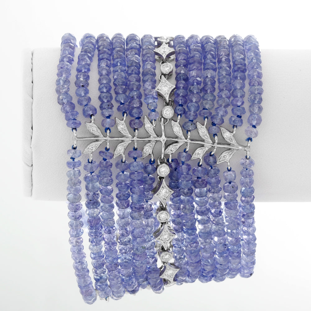 Cathy Waterman Tanzanite 12 Row Wheat  Bracelet