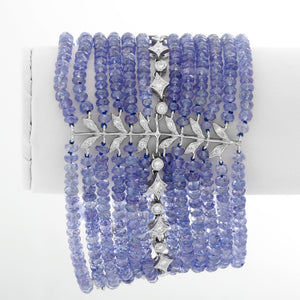 Cathy Waterman Tanzanite 12 Row Wheat  Bracelet