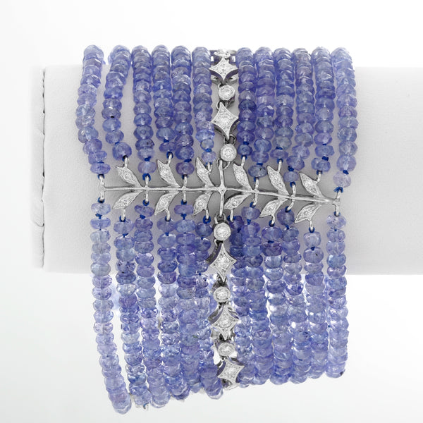 Cathy Waterman Tanzanite 12 Row Wheat  Bracelet