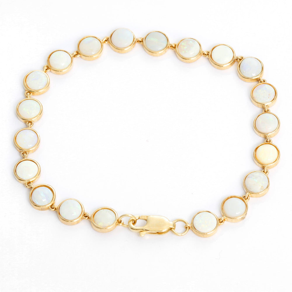 14K Yellow Gold Opal Bracelet