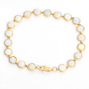 14K Yellow Gold Opal Bracelet