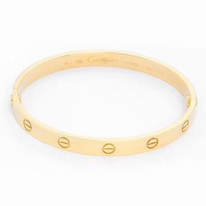 Cartier Love Bracelet 18k Yellow Gold Size 17 with Screwdriver