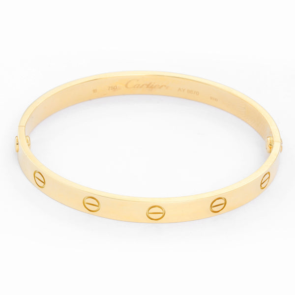 Cartier Love Bracelet 18k Yellow Gold Size 17 with Screwdriver
