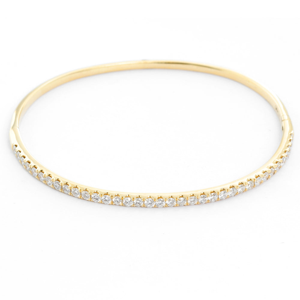 14K Yellow Gold Diamond Bangle Bracelet