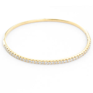 14K Yellow Gold Diamond Bangle Bracelet