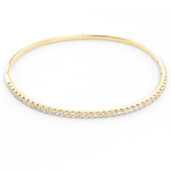 14K Yellow Gold Diamond Bangle Bracelet