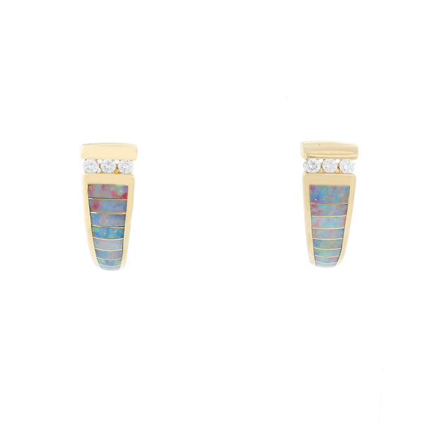 Kabana 14K Yellow Gold Small Opal Earrings