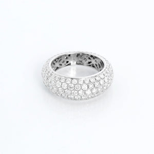 Odelia 14K White Gold 5 Row Diamond Band Size 7 1/4