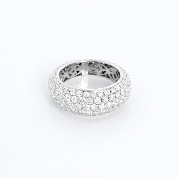 Odelia 14K White Gold 5 Row Diamond Band Size 7 1/4