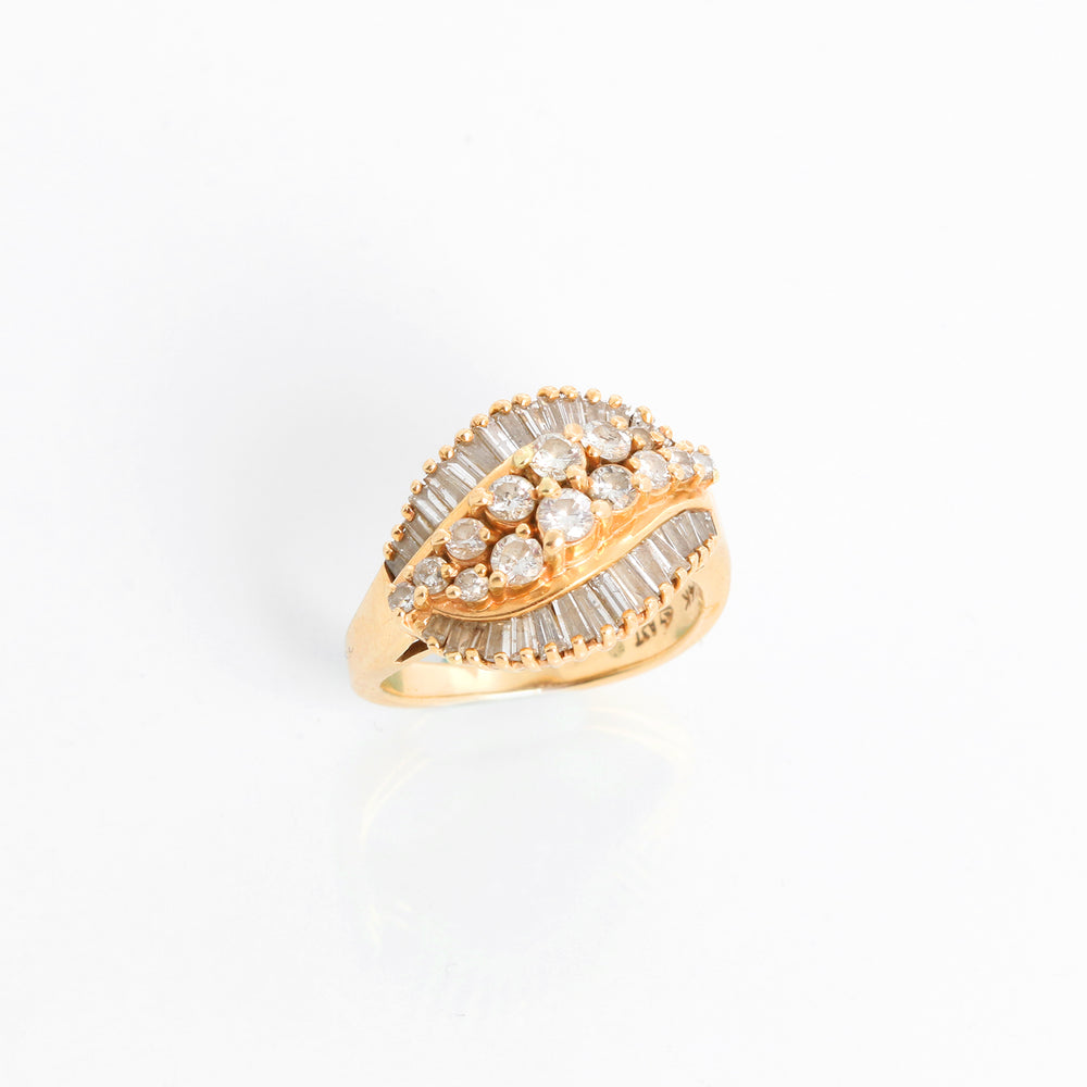 Vintage 14K Yellow Gold & Diamond Ring
