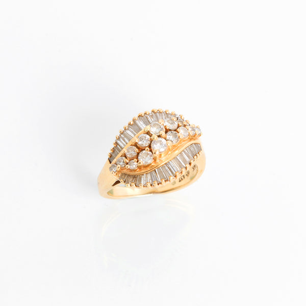 Vintage 14K Yellow Gold & Diamond Ring