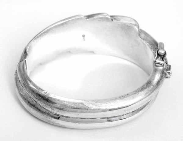 Large Hinged Sterling Silver Cuff Bracelet 53.4 grams
