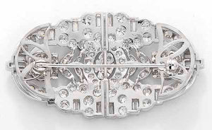 Stunning Art Deco Style Diamond and Platinum Brooch