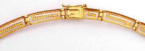 Unique 14K Yellow Gold Greek Key Motif Necklace
