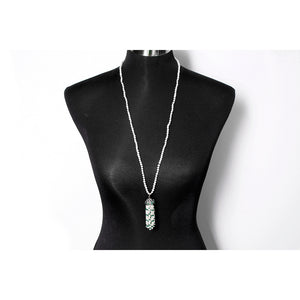 Amazing Emerald, Diamond, and Pearl Tassel Necklace