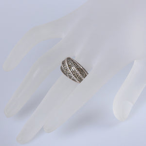 Beautiful 18k Rose Gold, Brown and White Diamond Ring Sz. 7